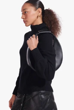 Moon|Shoulder<STAUD MOON BAG   BLACK
