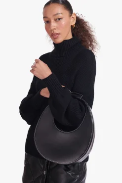 Moon|Shoulder<STAUD MOON BAG BLACK