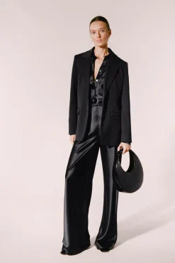 Moon<STAUD MOON BAG   POLISHED BLACK