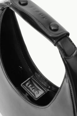 Moon<STAUD MOON BAG   POLISHED BLACK