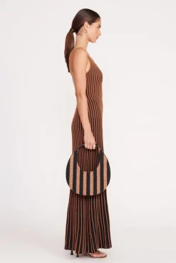 Moon<STAUD MOON BAG  BLACK TAN SEASHORE STRIPE BLACKTANSEASHORESTRIPE