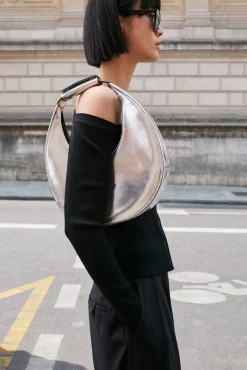 Moon<STAUD MOON BAG   CHROME