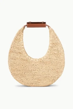 Moon|Shoulder<STAUD MOON RAFFIA BAG  NATURAL RAFFIA NATURALTAN