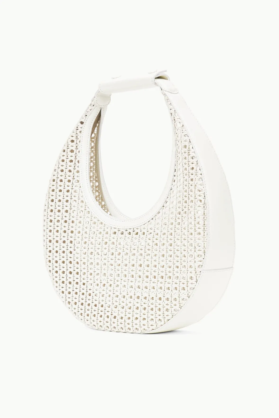 Moon|Shoulder<STAUD MOON WOVEN BAG PAPER