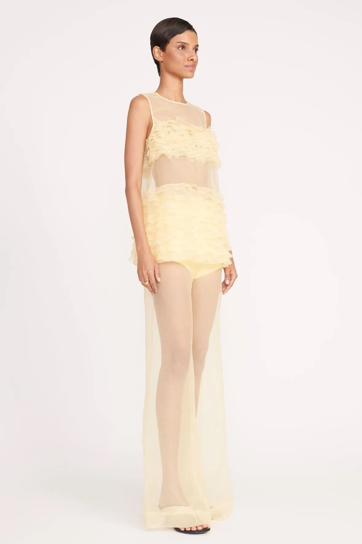 Tops<STAUD MYRTLE TOP LEMON DROP LEMONDROP