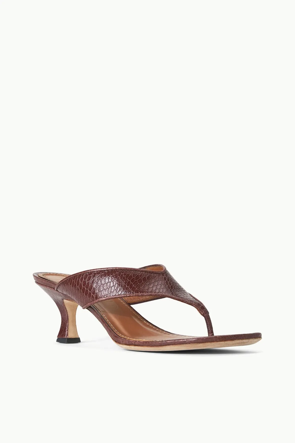 Heels<STAUD NATALIA THONG SANDAL MAHOGANY