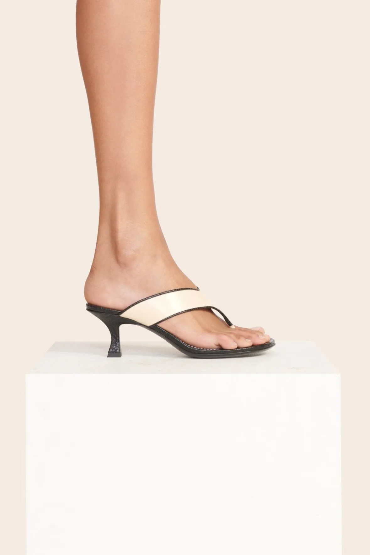 Heels<STAUD NATALIA THONG SANDAL MAHOGANY