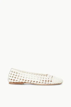Mules & Flats<STAUD NELL CROCHET BALLERINA PAPER