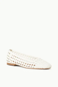 Mules & Flats<STAUD NELL CROCHET BALLERINA   PAPER