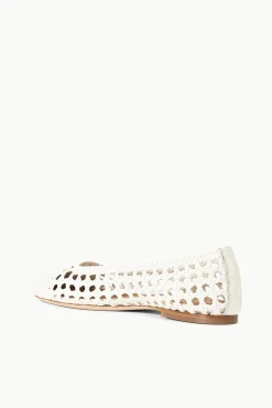 Mules & Flats<STAUD NELL CROCHET BALLERINA   PAPER
