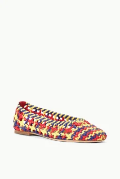 Mules & Flats<STAUD NELL CROCHET BALLERINA  RED ROSE MULTI REDROSEMULTI