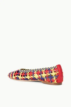 Mules & Flats<STAUD NELL CROCHET BALLERINA  RED ROSE MULTI REDROSEMULTI