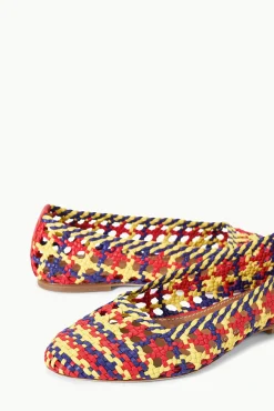 Mules & Flats<STAUD NELL CROCHET BALLERINA  RED ROSE MULTI REDROSEMULTI