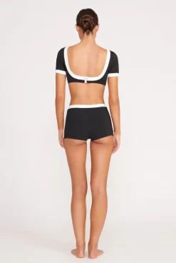 Bikinis<STAUD NELL SWIM SKIRT  BLACK WHITE BLACKWHITE