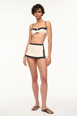 Bikinis<STAUD NELL SWIM SKIRT  IVORY BLACK IVORYBLACK