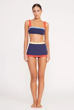 Bikinis<STAUD NELL SWIM SKIRT  NAVY COLORBLOCK NAVYCOLORBLOCK