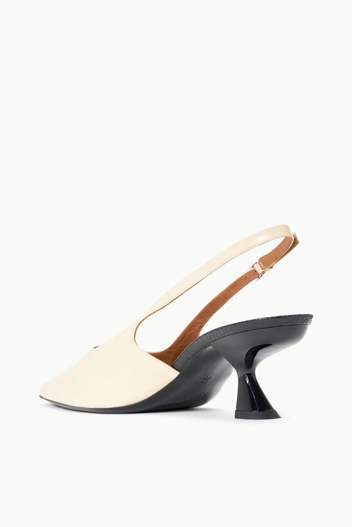 Heels<STAUD NEVE SLINGBACK HEEL CREAM BLACK CREAMBLACK