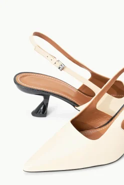 Heels<STAUD NEVE SLINGBACK HEEL CREAM BLACK CREAMBLACK