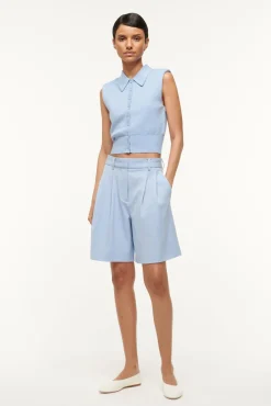 Knits|Spring Suiting<STAUD NOLA SWEATER   PERIWINKLE