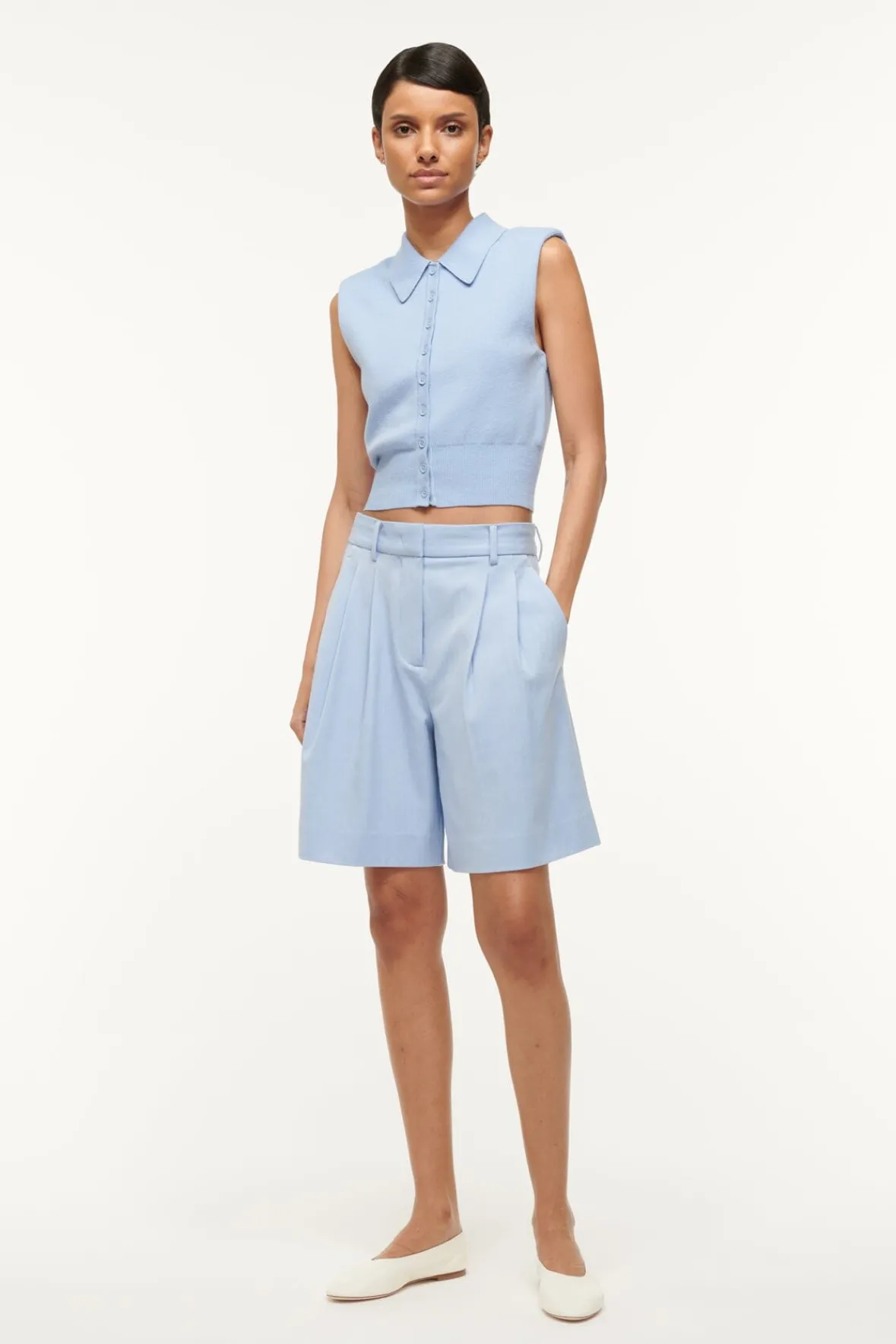 Knits|Spring Suiting<STAUD NOLA SWEATER PERIWINKLE