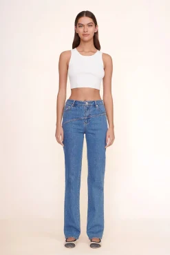 Denim<STAUD NOLAN PANT MEDIUM WASH MEDIUMWASH