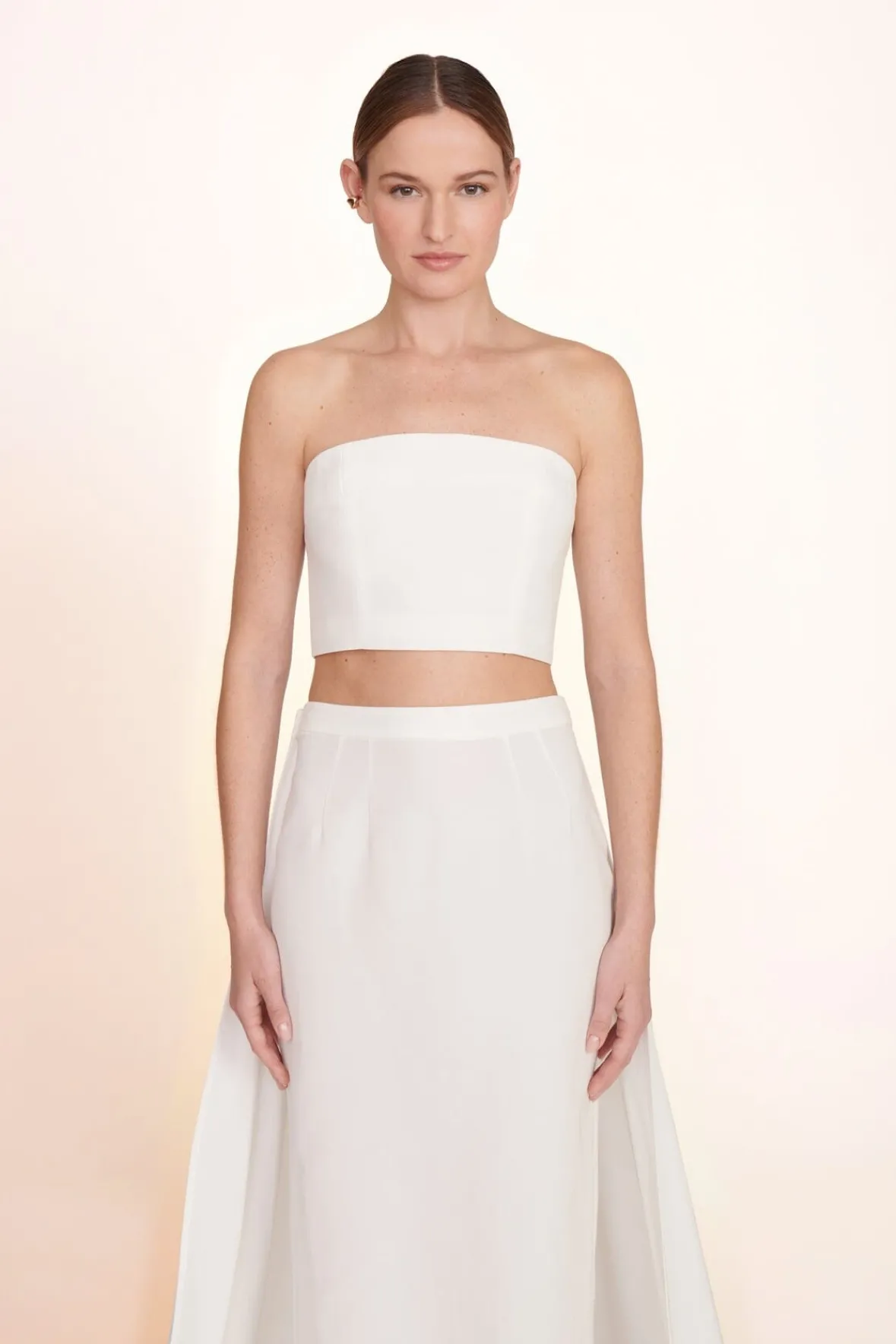 Tops<STAUD NYLA TOP WHITE