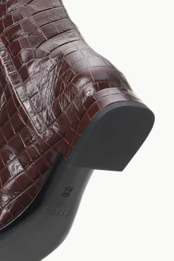 The Boot Shop<STAUD OLGA BOOT   CROC EMBOSSED ESPRESSO