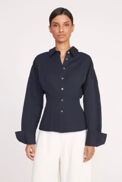 Tops<STAUD OPHELIA TOP NAVY