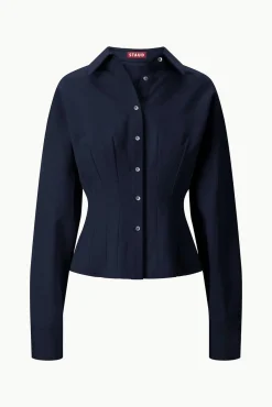 Tops<STAUD OPHELIA TOP   NAVY