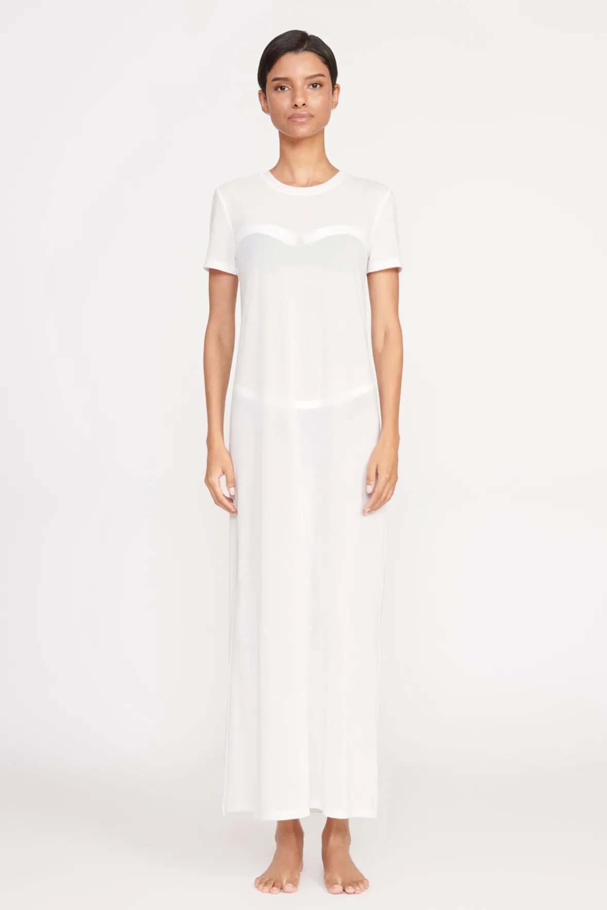 Cover-Ups<STAUD OTTILIE DRESS WHITE
