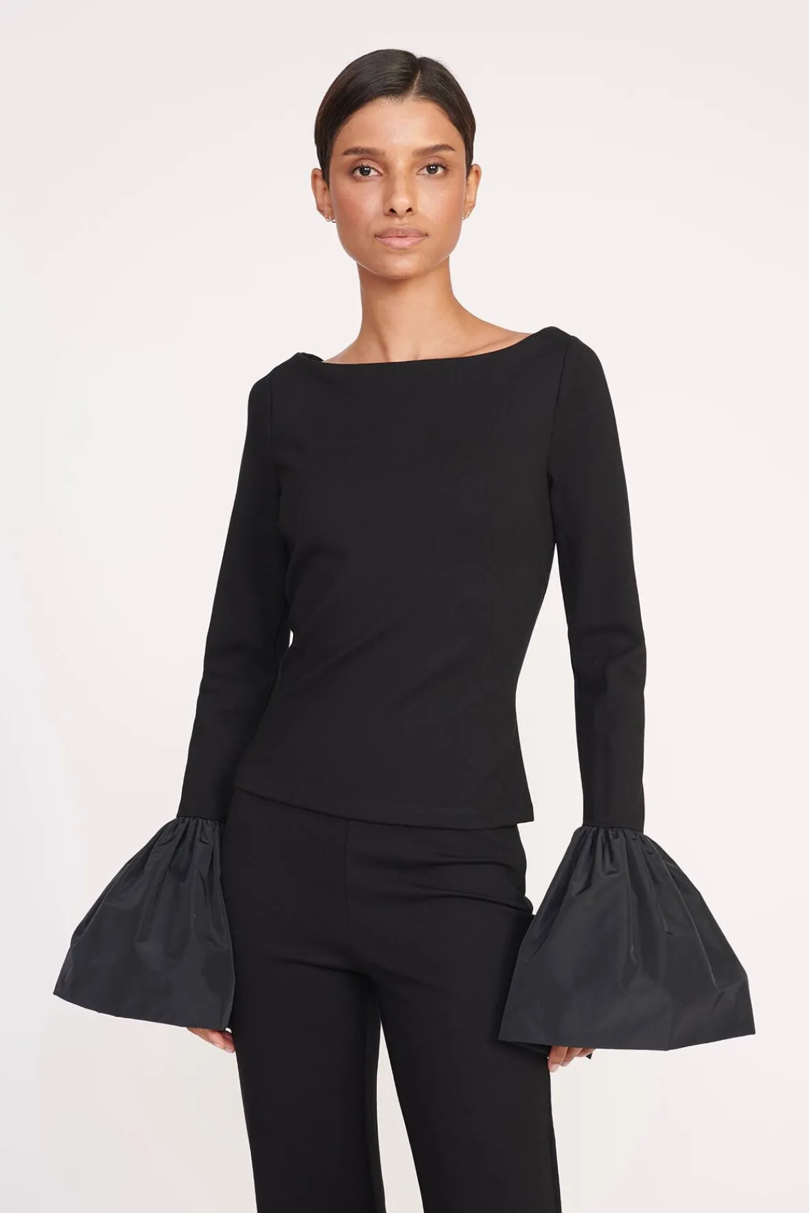 Tops<STAUD PAIGE TOP BLACK