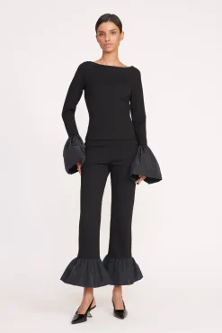 Tops<STAUD PAIGE TOP   BLACK