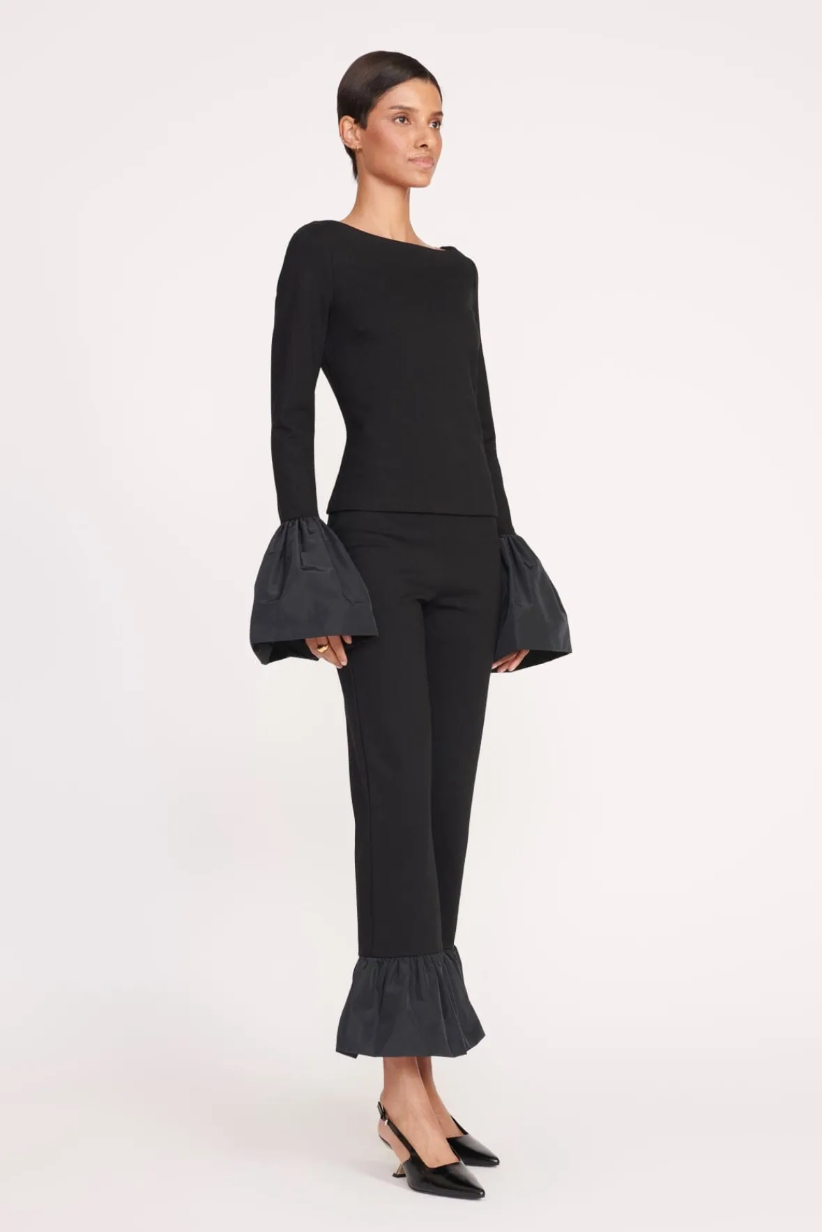 Tops<STAUD PAIGE TOP BLACK