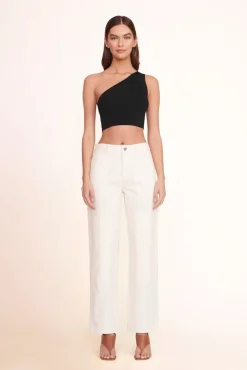 Denim|Pants & Shorts<STAUD PAINTER PANT WHITE