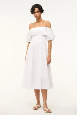 Poplin Shop|Dresses<STAUD PALERMO DRESS WHITE