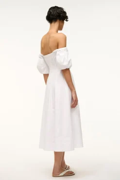 Poplin Shop|Dresses<STAUD PALERMO DRESS   WHITE