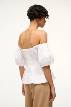 Poplin Shop|Tops<STAUD PALERMO TOP   WHITE