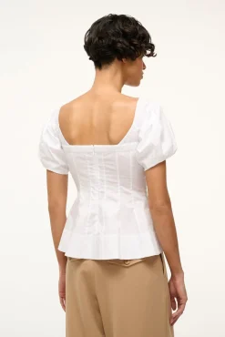 Poplin Shop|Tops<STAUD PALERMO TOP   WHITE