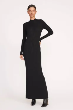 Dresses<STAUD PALMIRA DRESS   BLACK