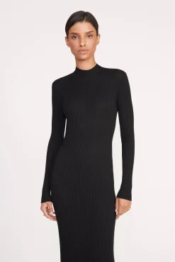 Dresses<STAUD PALMIRA DRESS   BLACK