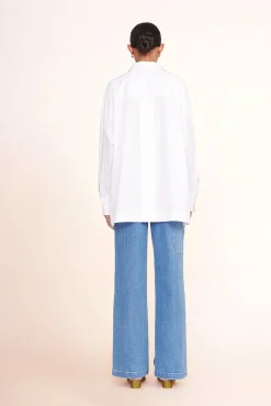Poplin Shop<STAUD PAYTON TOP   WHITE