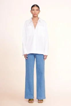 Poplin Shop<STAUD PAYTON TOP   WHITE