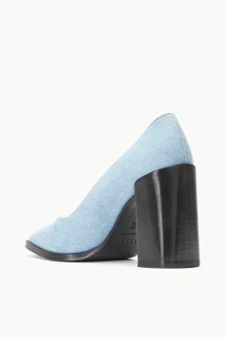 STAUD + Wrangler<STAUD PAZ PUMP  DENIM BLUE DENIMBLUE