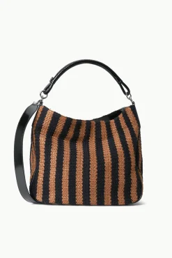 Totes<STAUD PERRY BAG  BLACK TAN SEASHORE STRIPE BLACKTANSEASHORESTRIPE