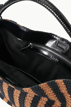 Totes<STAUD PERRY BAG  BLACK TAN SEASHORE STRIPE BLACKTANSEASHORESTRIPE
