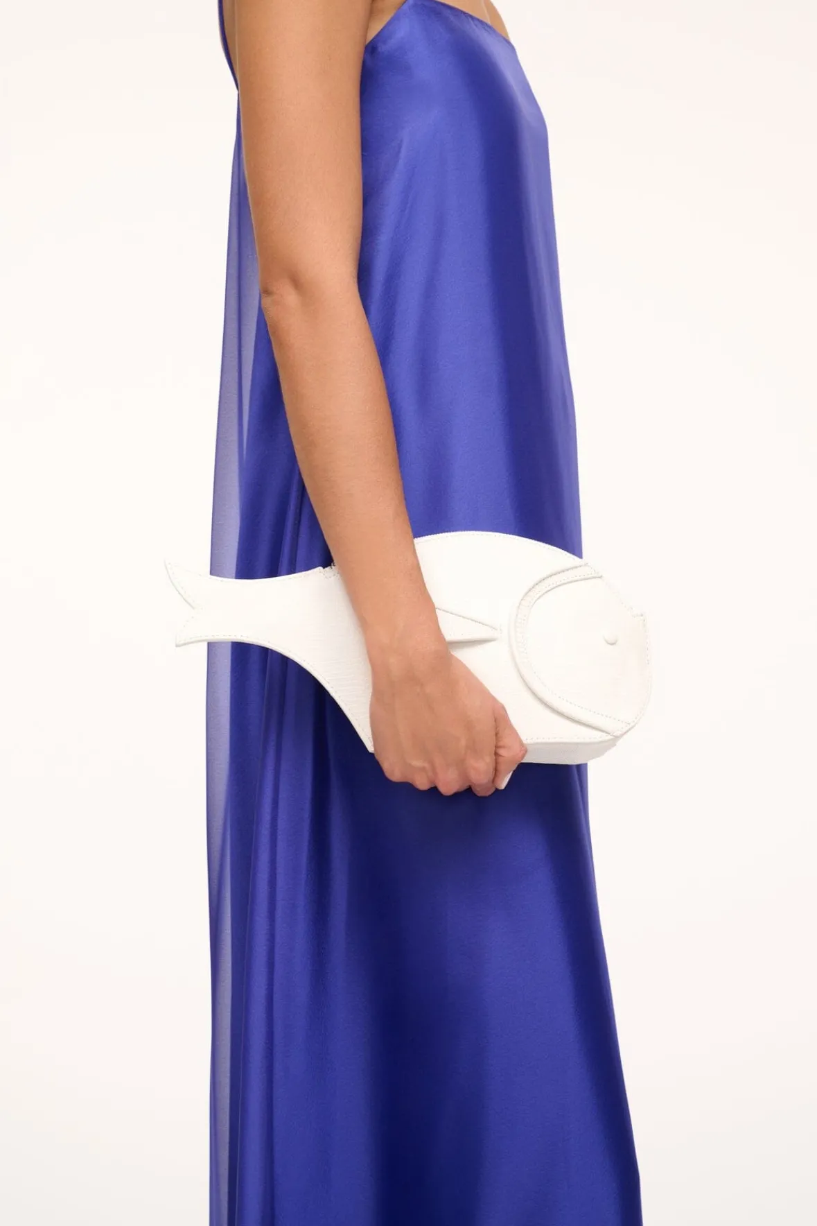Clutches<STAUD PESCE LEATHER CLUTCH PAPER