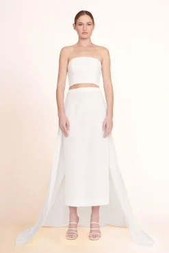 Skirts<STAUD PRUNELLA SKIRT WHITE