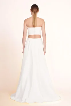 Skirts<STAUD PRUNELLA SKIRT   WHITE