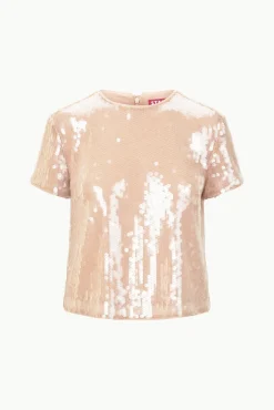 Tops<STAUD QUINCY TOP   BEIGE