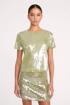 Tops<STAUD QUINCY TOP  GARDEN MOSS GARDENMOSS
